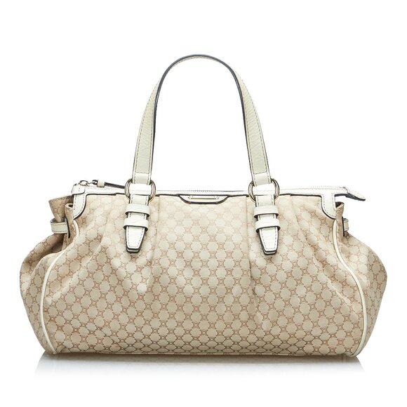 Celine Macadam Tote Handbag in Brown Canvas Leather Ladies - Picture 1 of 11